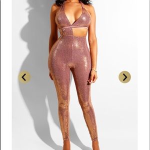 Rose gold jumpsuit